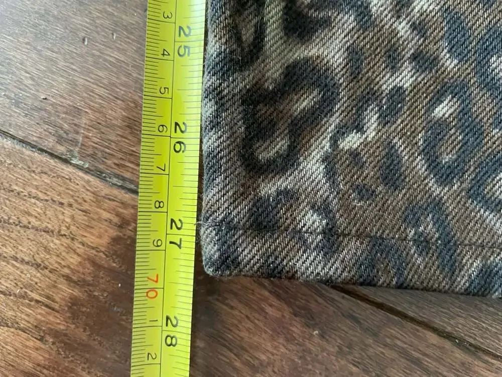 Levi’s Premium Baggy Dad Leopard Print Wide Leg Jeans Y2K 27 - Picture 7 of 8